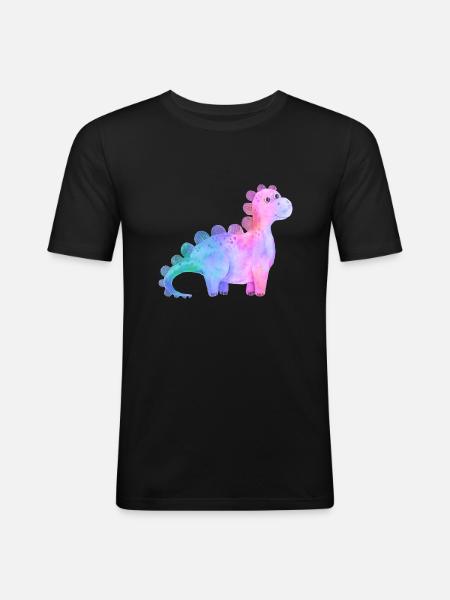 Dino - T-shirt près du corps Homme - noir