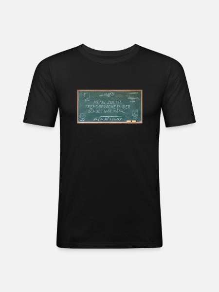 Mathe - Männer Slim Fit T-Shirt - Schwarz