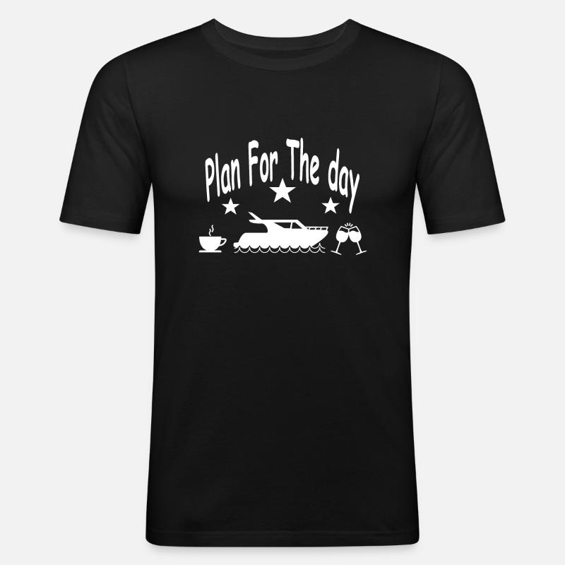Boot - Männer Slim Fit T-Shirt - Schwarz