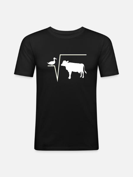 n-th rod af Q - anderod af ko matematik vittighed - Herre Slim Fit T-Shirt - sort