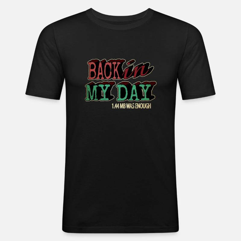 Computer Bday Fullstack Developer Programming - Men's Slim Fit T-Shirt - black