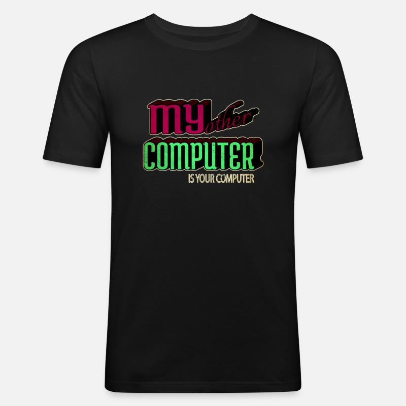Presente Hacking Coding Hacking Computer - Camiseta ajustada hombre - negro
