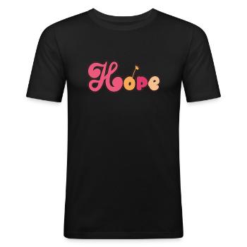 Amplify hope quote best t shirt and hoddies - T-shirt près du corps Homme - noir - Devant - Nik (191cm)