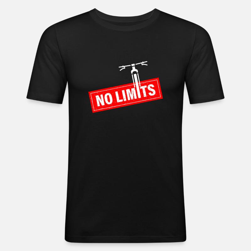 No limits - Männer Slim Fit T-Shirt - Schwarz