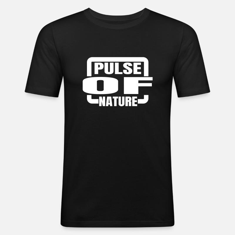 heartbeat forest awesome pristine - Männer Slim Fit T-Shirt - Schwarz