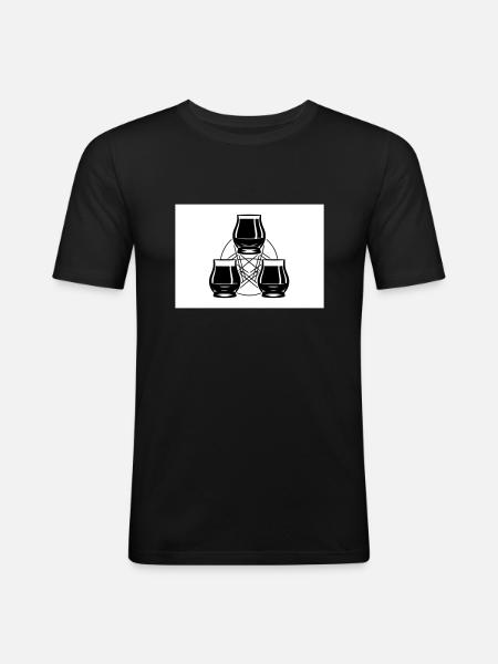 Peat - Männer Slim Fit T-Shirt - Schwarz