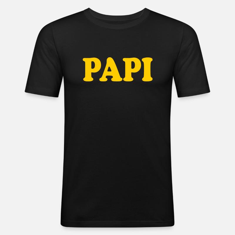 Papi - Men's Slim Fit T-Shirt - black