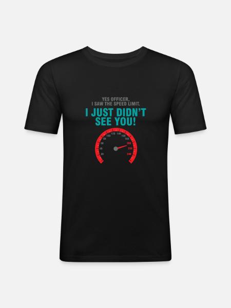 Auto Raser - Männer Slim Fit T-Shirt - Schwarz