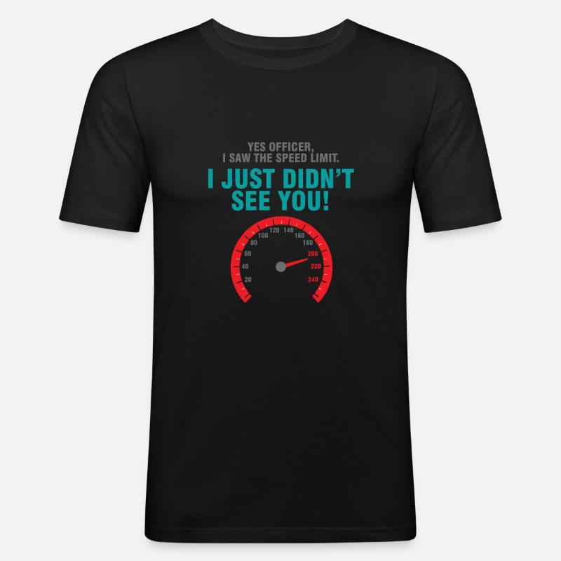 Auto Raser - Männer Slim Fit T-Shirt - Schwarz