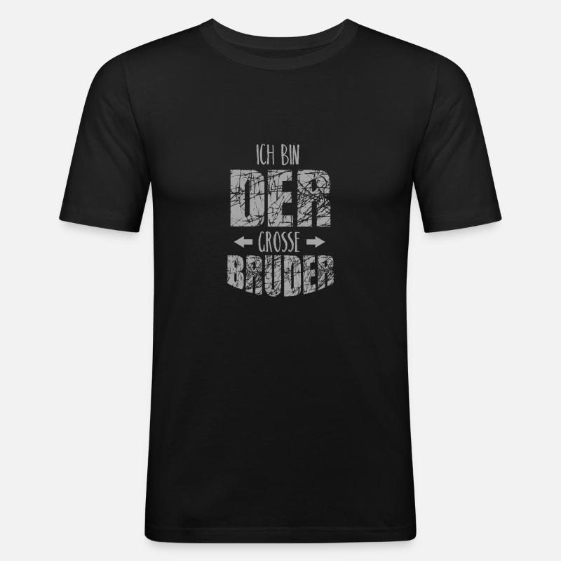 Große Bruder - Männer Slim Fit T-Shirt - Schwarz