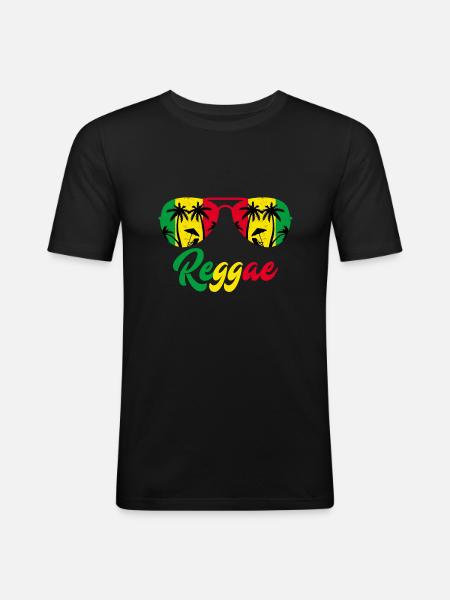 reggae - Men's Slim Fit T-Shirt - black