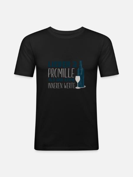 Wine - Men's Slim Fit T-Shirt - black