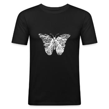 Gothique, EBM, industriel - T-shirt près du corps Homme - noir - Devant - Nik (191cm)