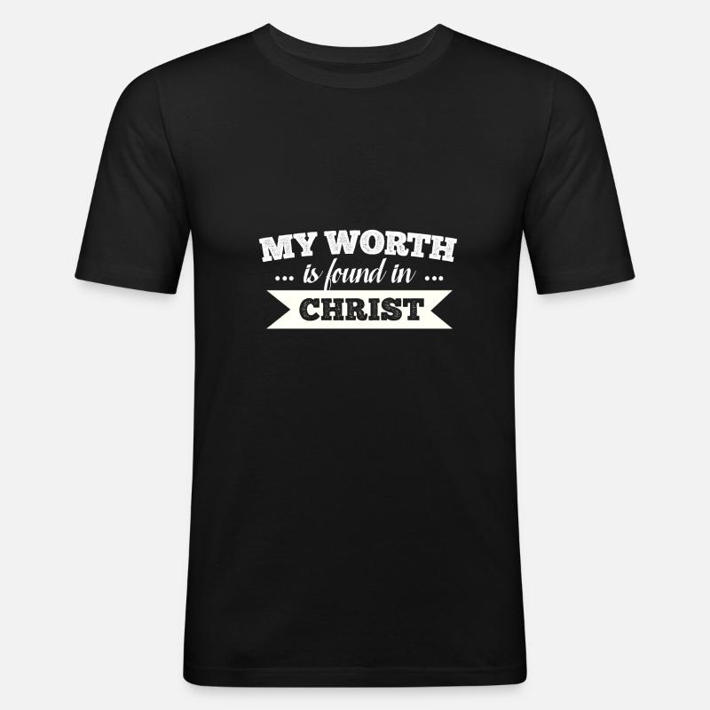 Christ - Männer Slim Fit T-Shirt - Schwarz