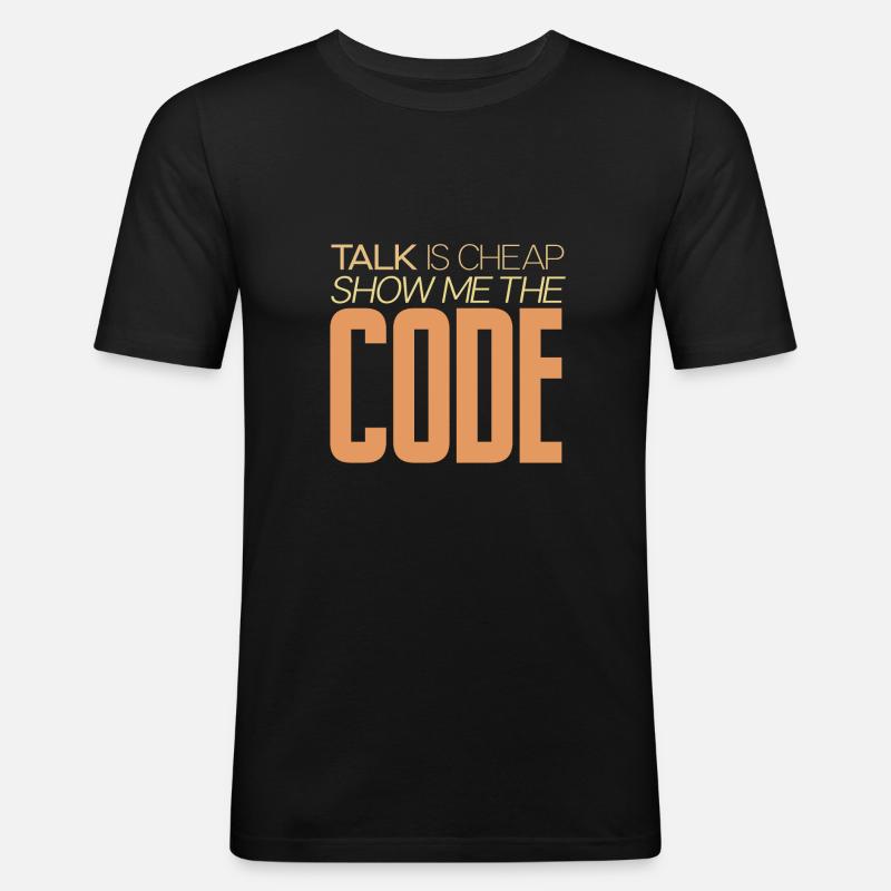 Programmierer - Männer Slim Fit T-Shirt - Schwarz