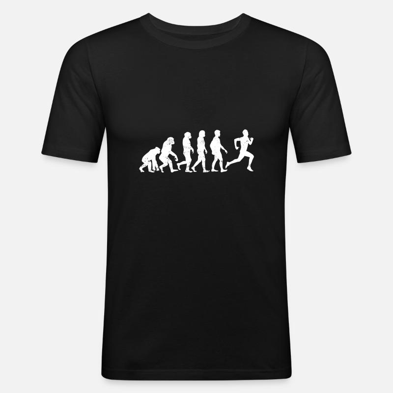 Evolution Running - Männer Slim Fit T-Shirt - Schwarz