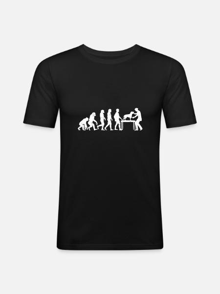 Fréquence cardiaque vétérinaire - T-shirt près du corps Homme - noir