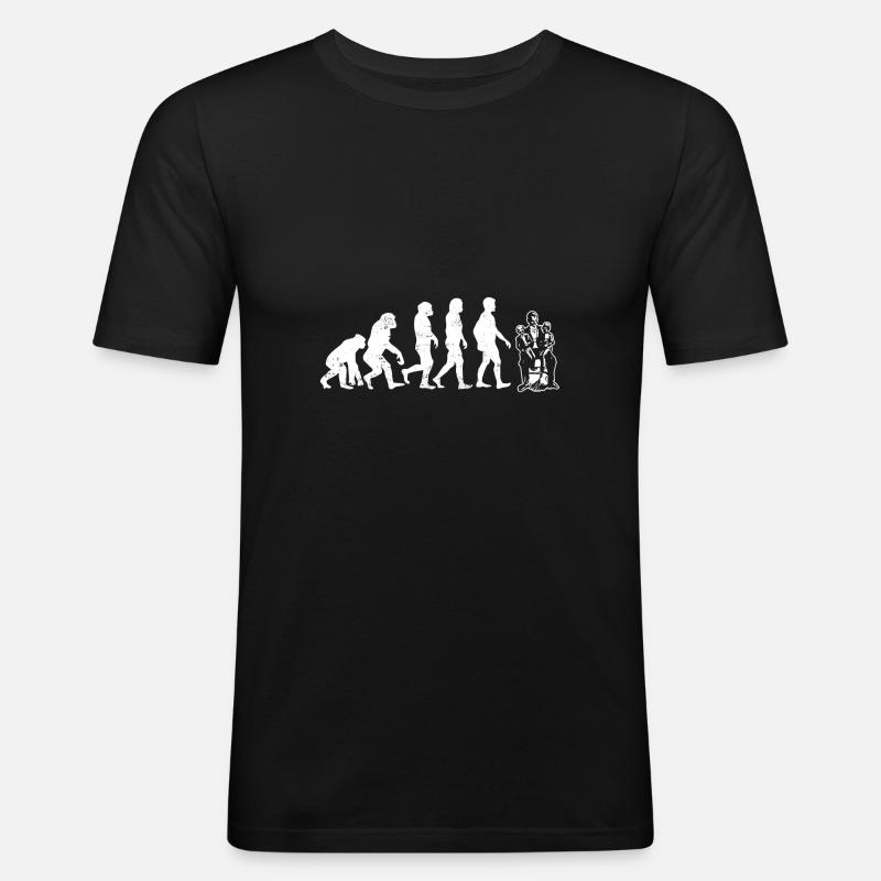 Evolution of Ventriloquist Evolution - Men's Slim Fit T-Shirt - black