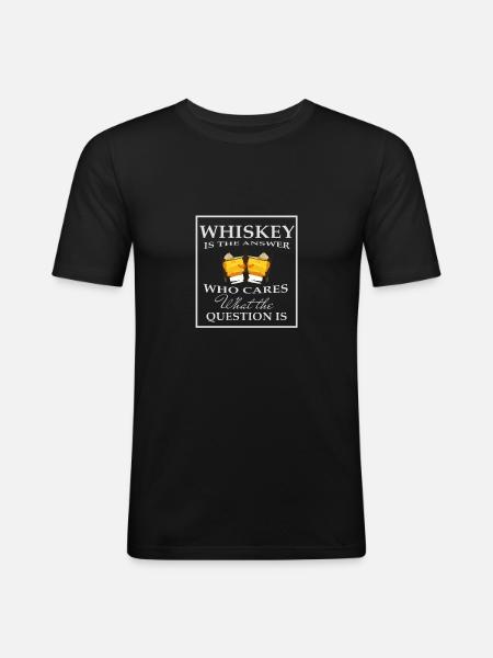 whiskey - Men's Slim Fit T-Shirt - black