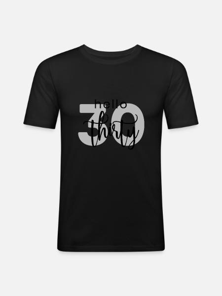 30th birthday - Men's Slim Fit T-Shirt - black
