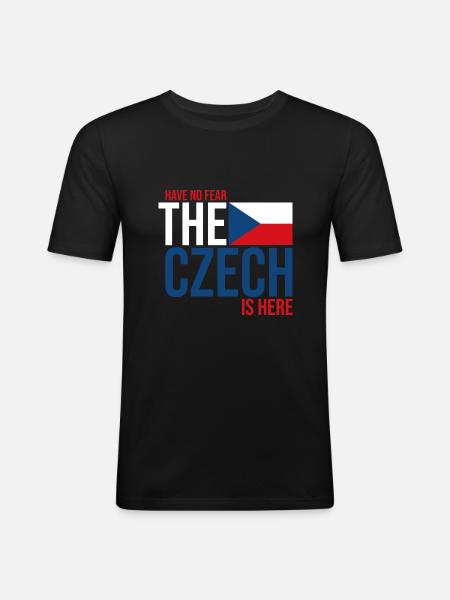 Tschechien Tscheche - Männer Slim Fit T-Shirt - Schwarz