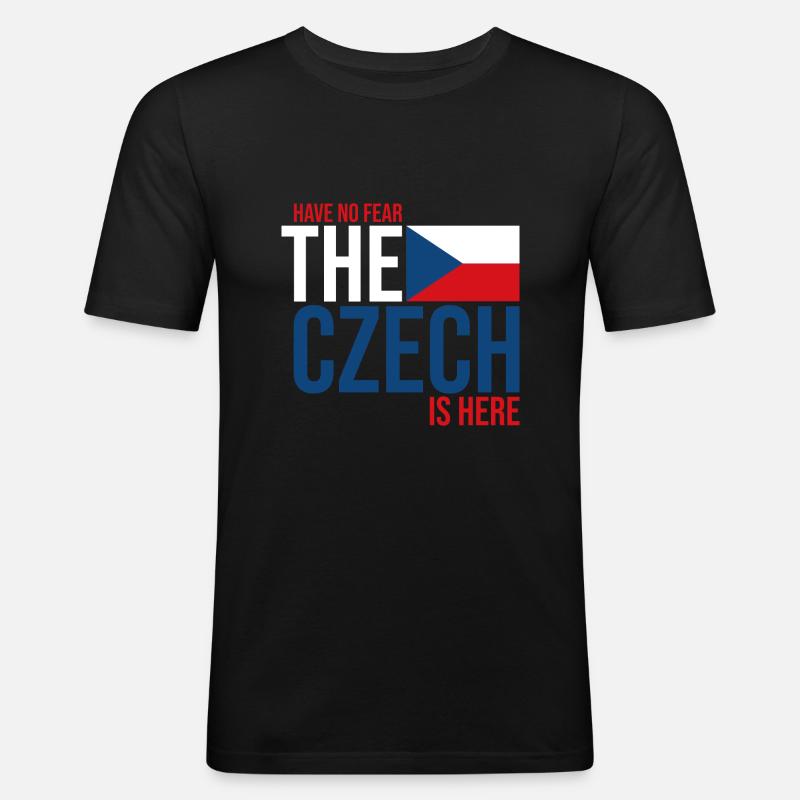 Tschechien Tscheche - Männer Slim Fit T-Shirt - Schwarz