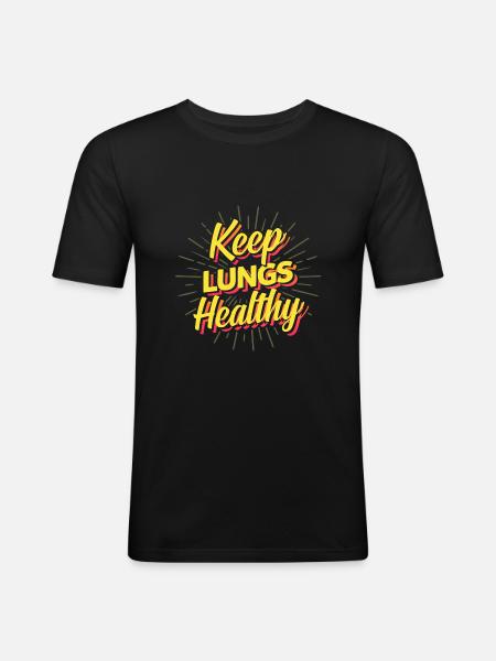 Rauchverbot, Nichtraucher, No Smoking - Männer Slim Fit T-Shirt - Schwarz