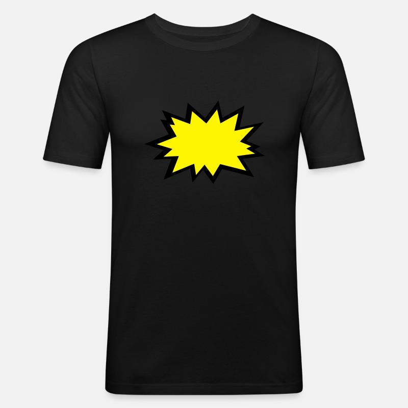 Kapow - Männer Slim Fit T-Shirt - Schwarz