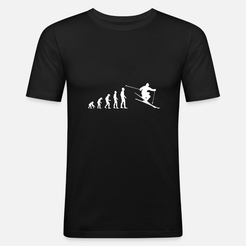 Evolution skiing - Men's Slim Fit T-Shirt - black