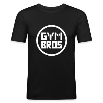 Gym Bros - T-shirt près du corps Homme - noir - Devant - Nik (191cm)