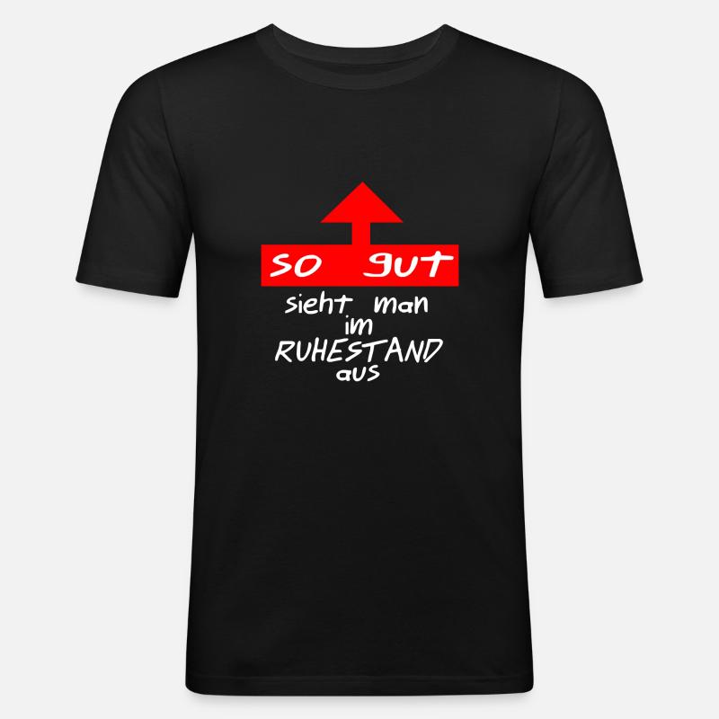 Ruhestand - Männer Slim Fit T-Shirt - Schwarz