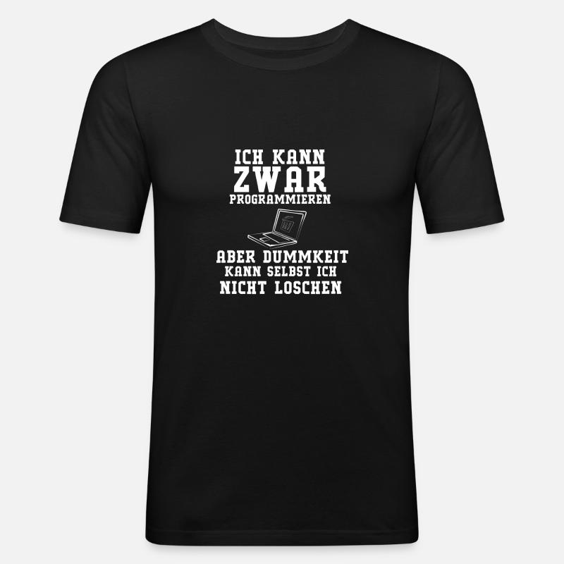 Programmierer - Männer Slim Fit T-Shirt - Schwarz