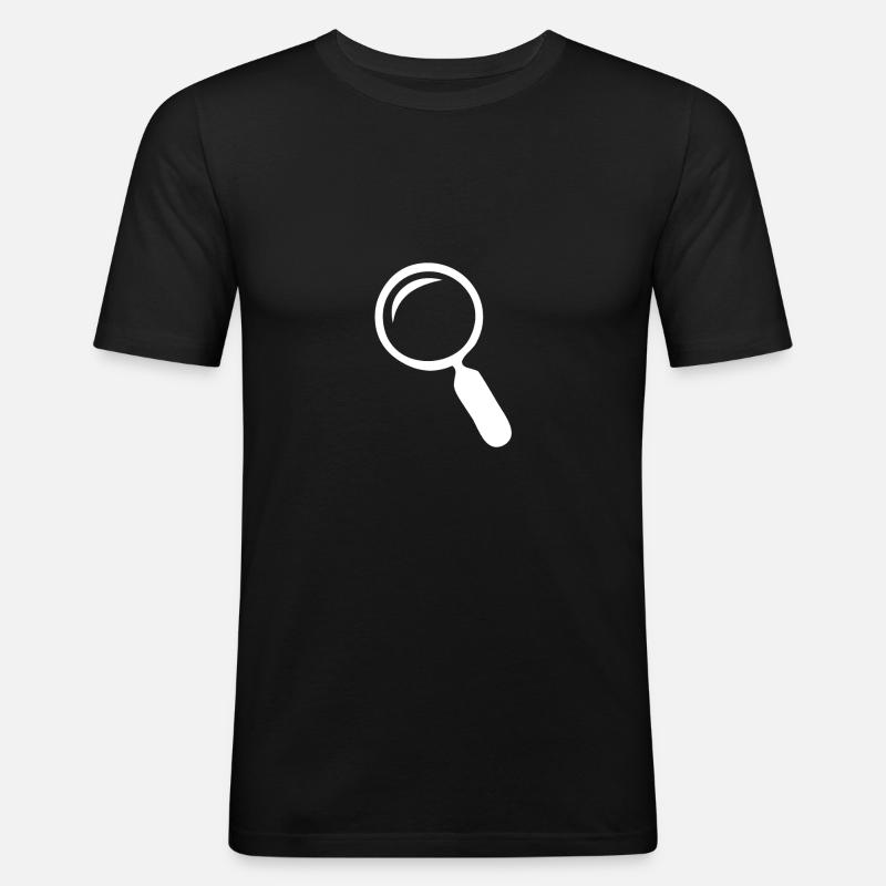Lupe - perfektes Design - Männer Slim Fit T-Shirt - Schwarz