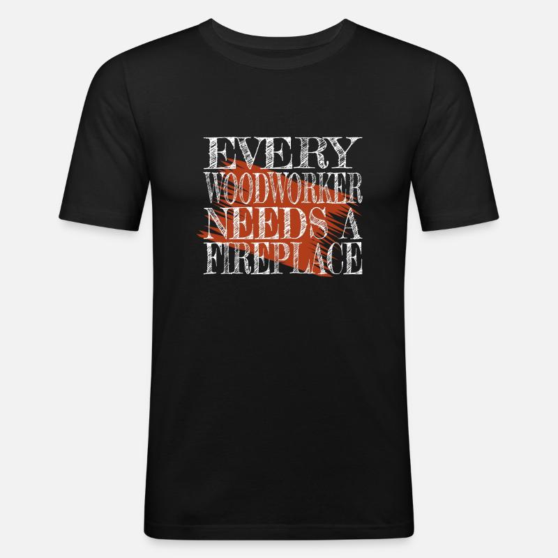 present forester - Männer Slim Fit T-Shirt - Schwarz
