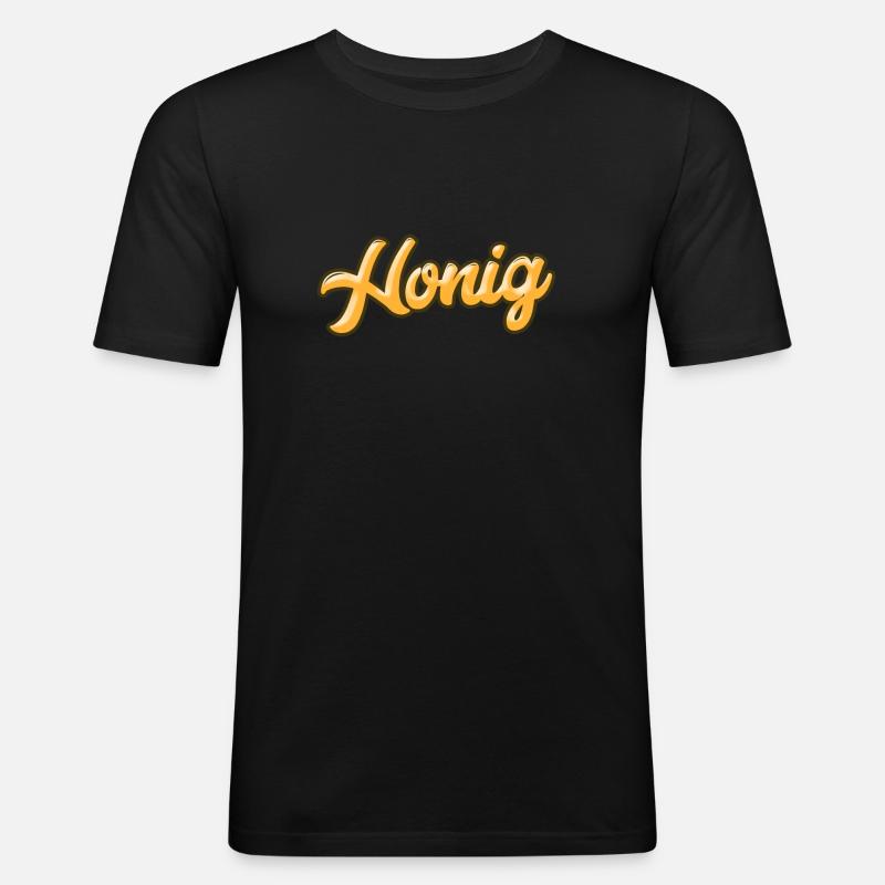 Honig - Männer Slim Fit T-Shirt - Schwarz