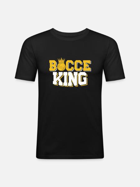 Bocce King Player Team Petangue - Men's Slim Fit T-Shirt - black
