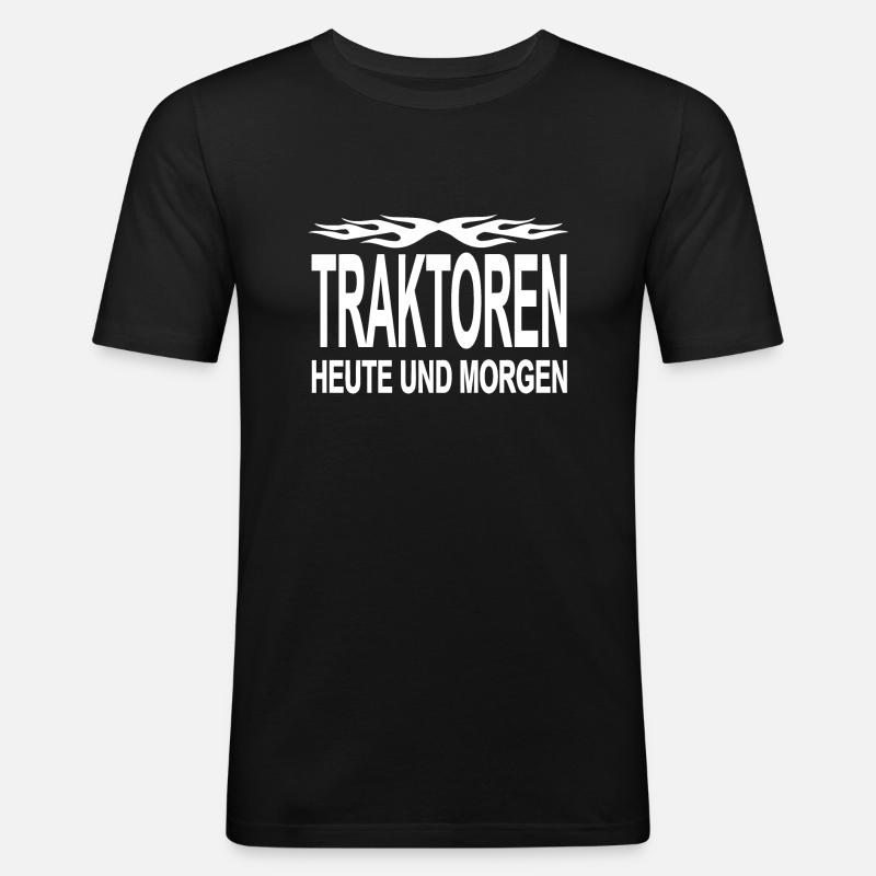 Traktor - Männer Slim Fit T-Shirt - Schwarz