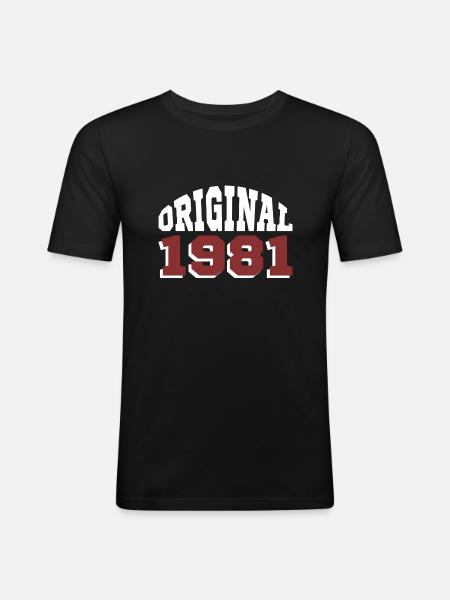 Original 1981 - Männer Slim Fit T-Shirt - Schwarz