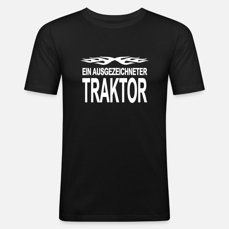 Traktor - Männer Slim Fit T-Shirt - Schwarz