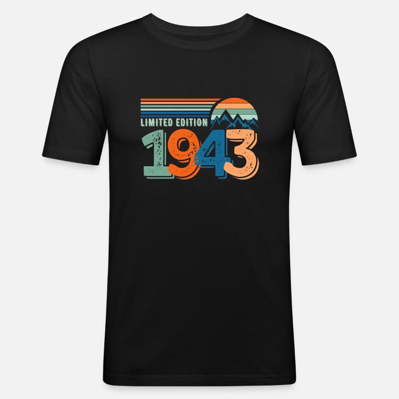 Limitierte Auflage 1943 - Männer Slim Fit T-Shirt - Schwarz