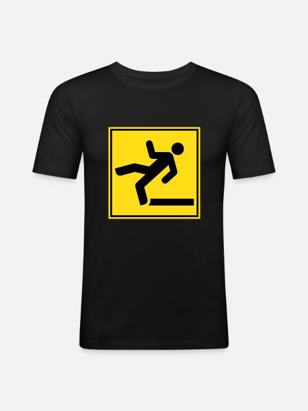 Slipping - Men's Slim Fit T-Shirt - black