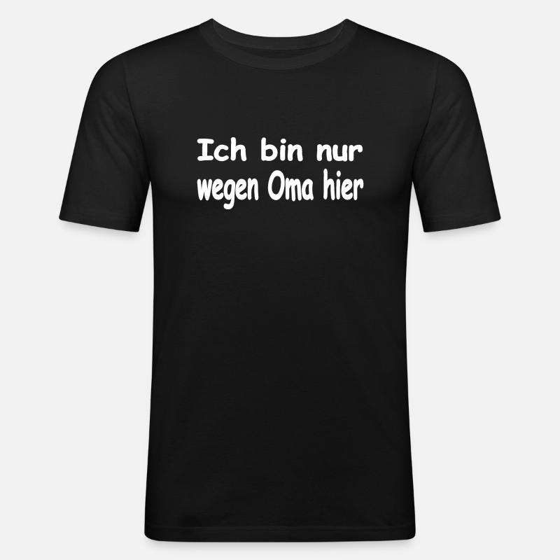 Oma - Männer Slim Fit T-Shirt - Schwarz