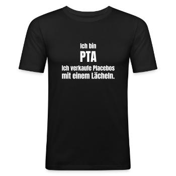 Pharmazeutisch Technische Assistentin - Männer Slim Fit T-Shirt - Schwarz - Vorne - Nik (191cm)