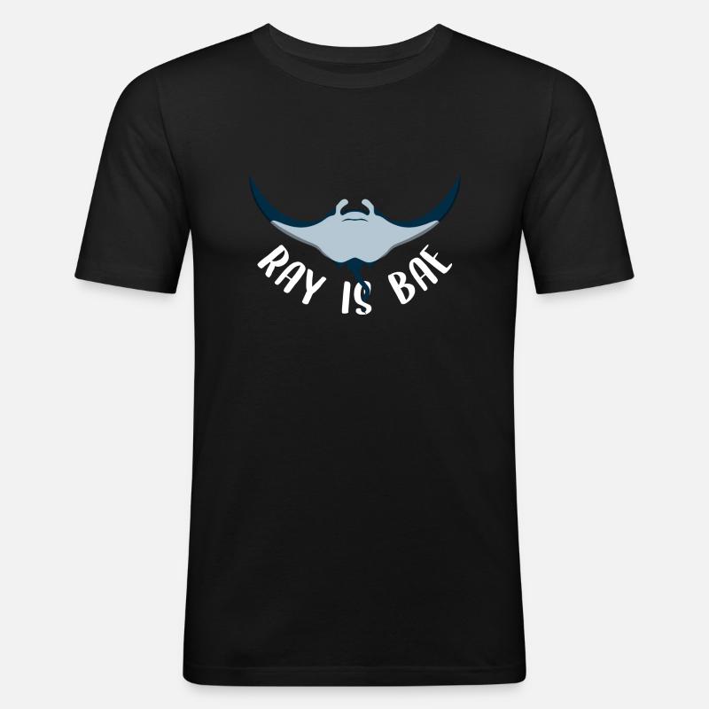 Rae is Bae - Männer Slim Fit T-Shirt - Schwarz