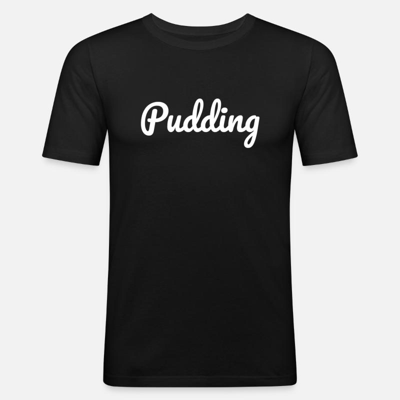Pudding - Männer Slim Fit T-Shirt - Schwarz