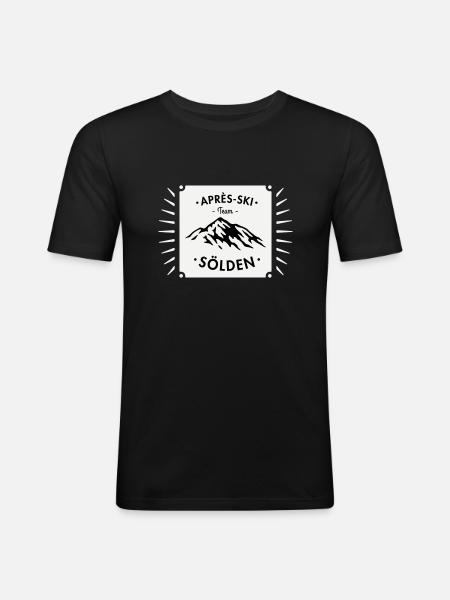 Après-Ski Sölden - Men's Slim Fit T-Shirt - black