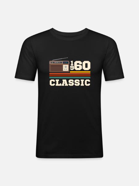 Retro classic 1960s anniversary - Men's Slim Fit T-Shirt - black