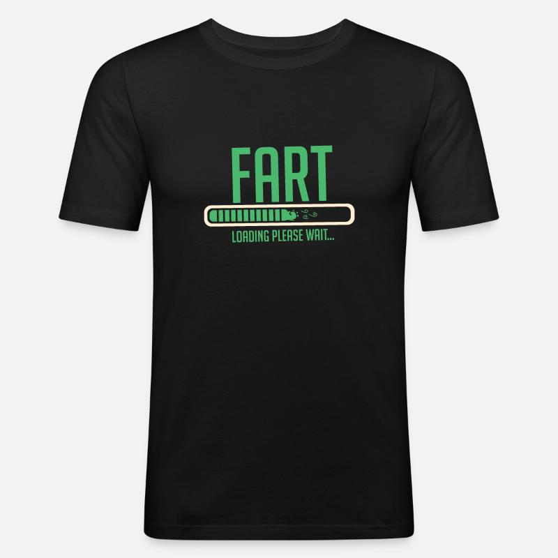 FART LOADING - Men's Slim Fit T-Shirt - black