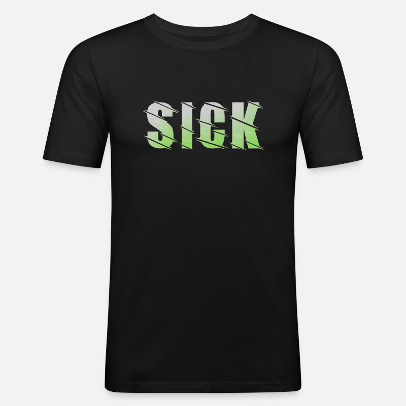 Sick Design - Männer Slim Fit T-Shirt - Schwarz