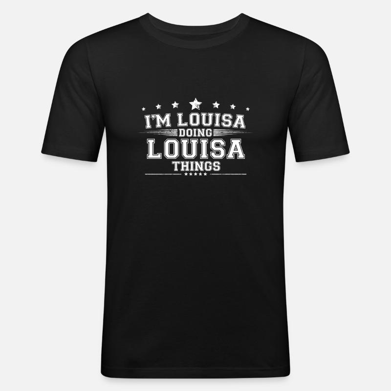 Louisa - Männer Slim Fit T-Shirt - Schwarz